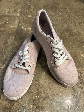 Vans Light Pink Canvas Sneakers, 8